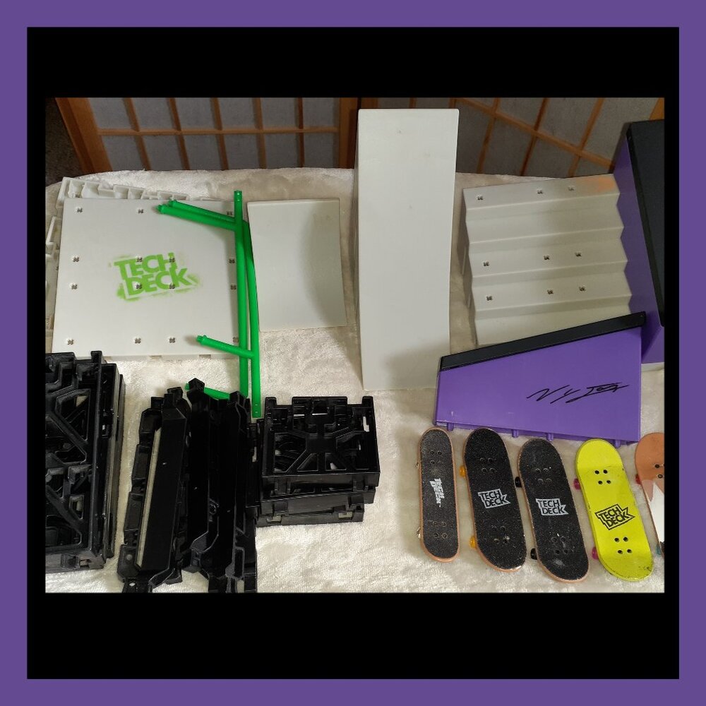 TECH DECK NYJAH SKATE PARK X CONNECT & 5 FINGER SKATEBOARDS COMPLETE SET